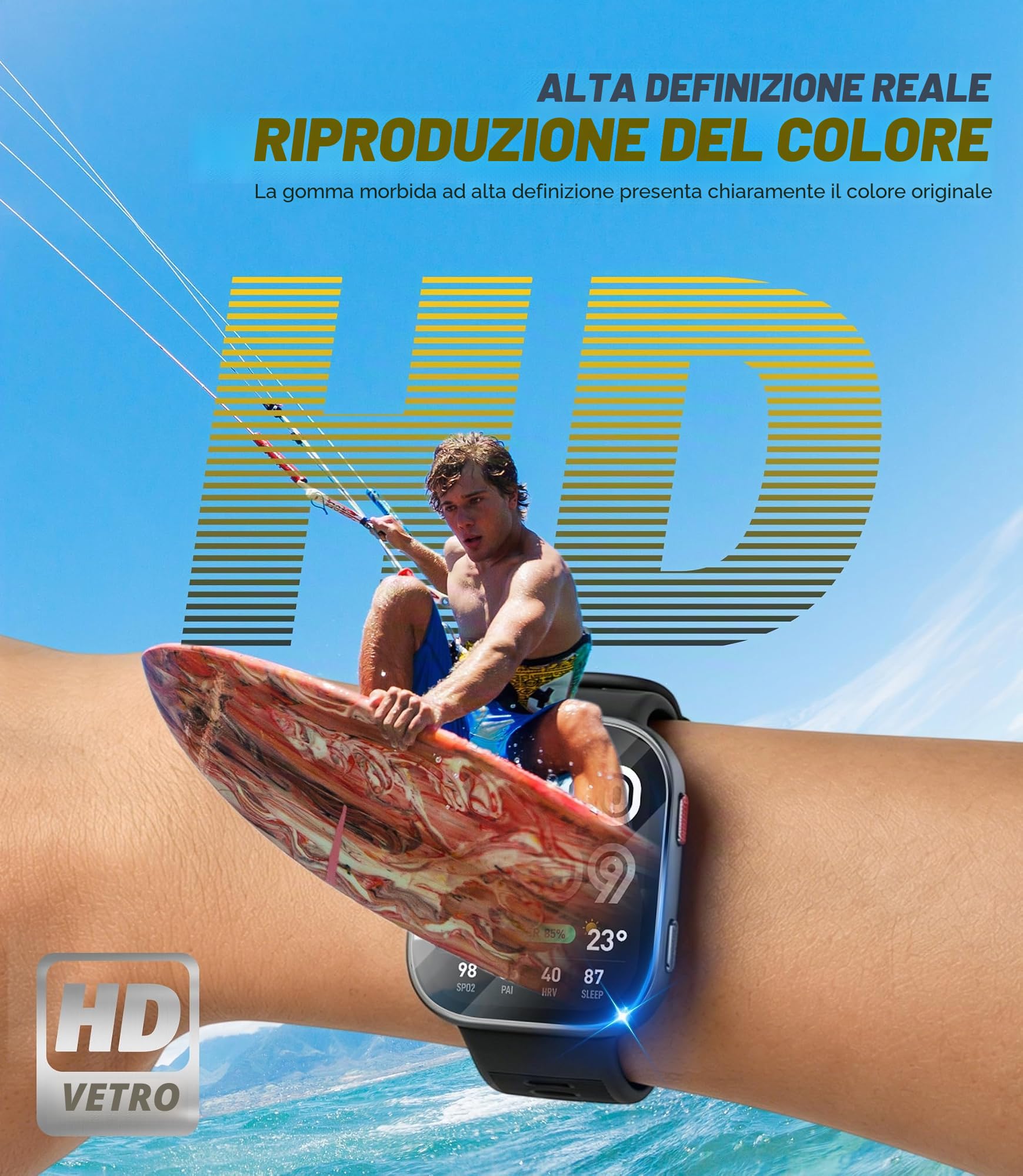 Vetro Temperato NEWZEROL Per Amazfit Bip Max – 3 Pezzi Con Kit Installazione, 9H Anti-graffio, Oleofobico E Alta Trasparenza