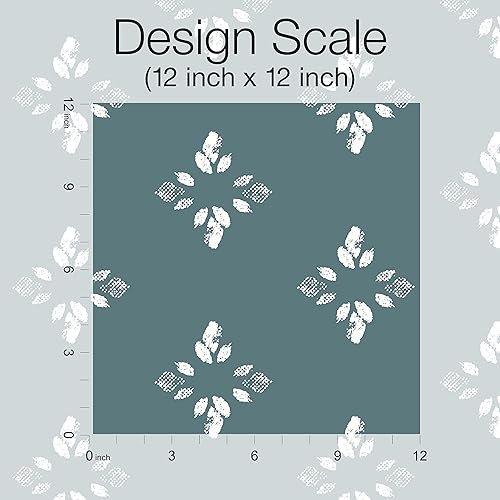 Miniatura 8 de RoomMates RMK12145WP Rose Lindo - Papel pintado de pétalos prensados color verde azulado oscuro, color azul mezclilla