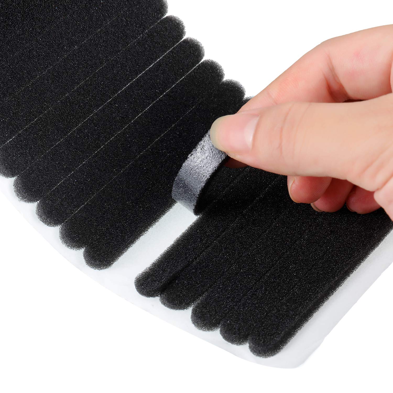 300 Stücke Nasen Brücken Pad Schwamm Nasen Brücken Schaum Kissen Anti-Beschlag Schwamm Streifen für DIY Gesicht Streifen Draht Nähen Handwerk, Schwarz