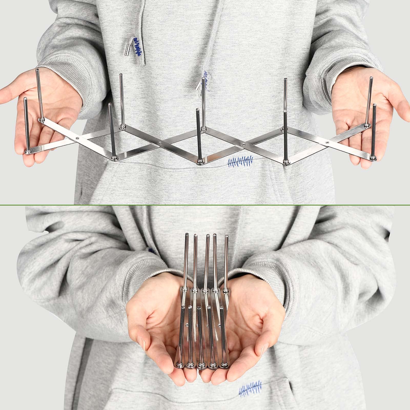 KAYLRE Supporto Regolabile Per Coperchi E Pentole - Griglia In Acciaio Inox Per Barbecue E Cucina - Multiuso - Foto 7