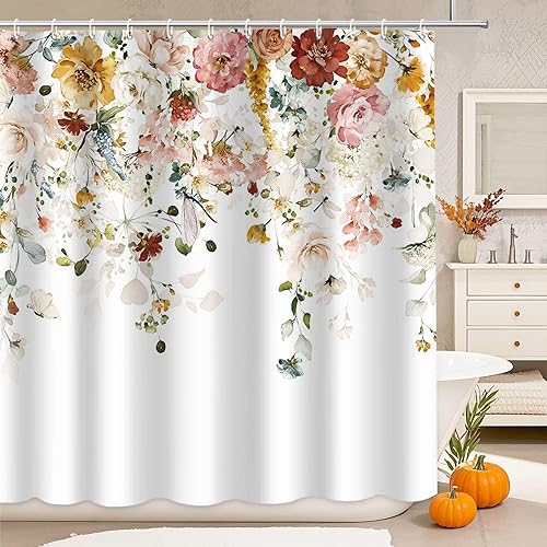 Miniatura 9 de MEHOFOND Cortina de ducha de otoño, estilo bohemio, decoración de baño, cortinas de ducha de diente de león para baño, cortinas de ducha de tela