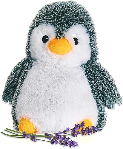 1i4 Group Peppy Penguin - Microwavable & Weighted Plush Stuffed Animal - Heated Plushie for Warmth - Cute, Soft, Cozy Toy for Adults & Children