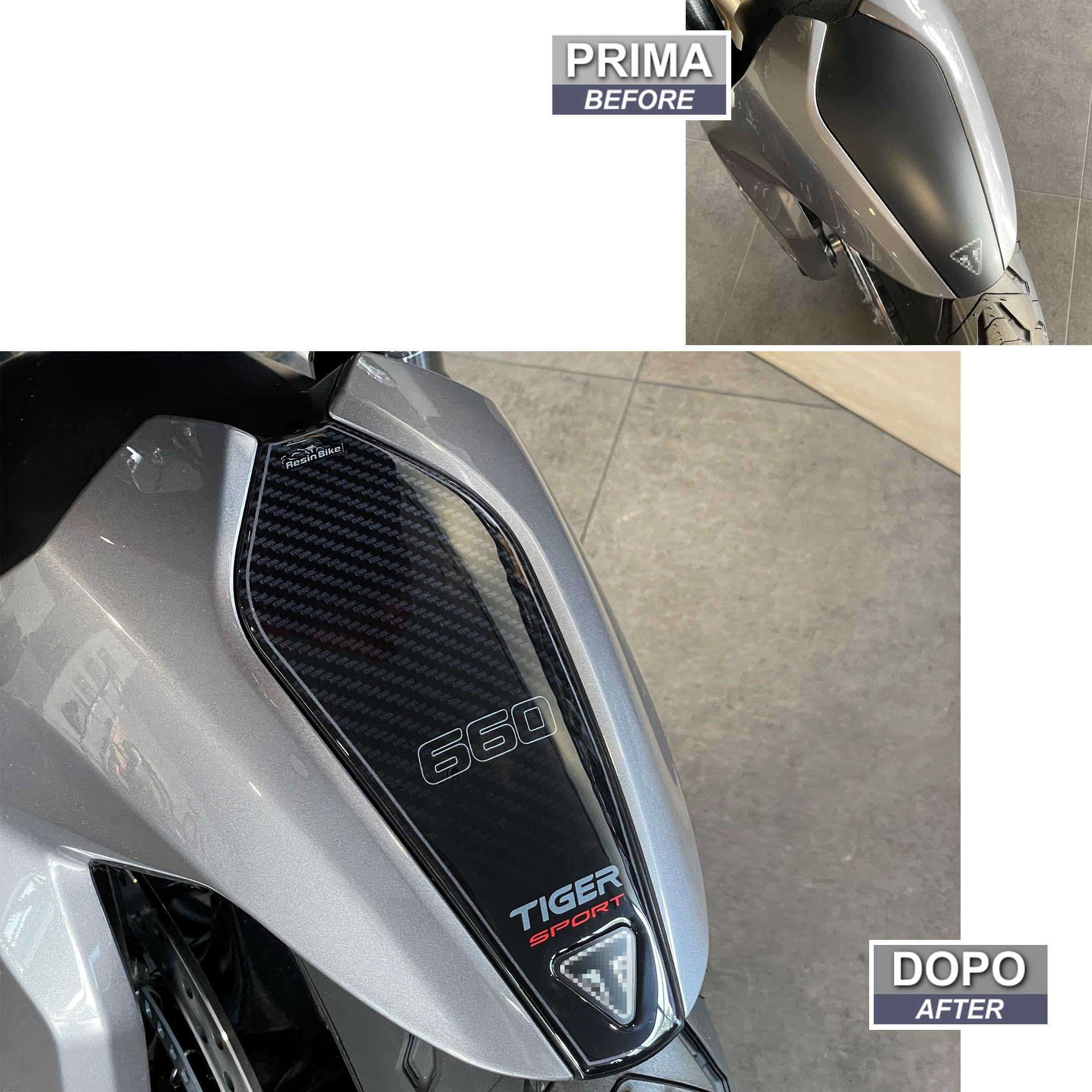 Resin Bike Tankdeckel-Aufkleber Für Triumph Tiger Sport 660 (2022-2025) – 3D-Harzschutz Gegen Kratzer