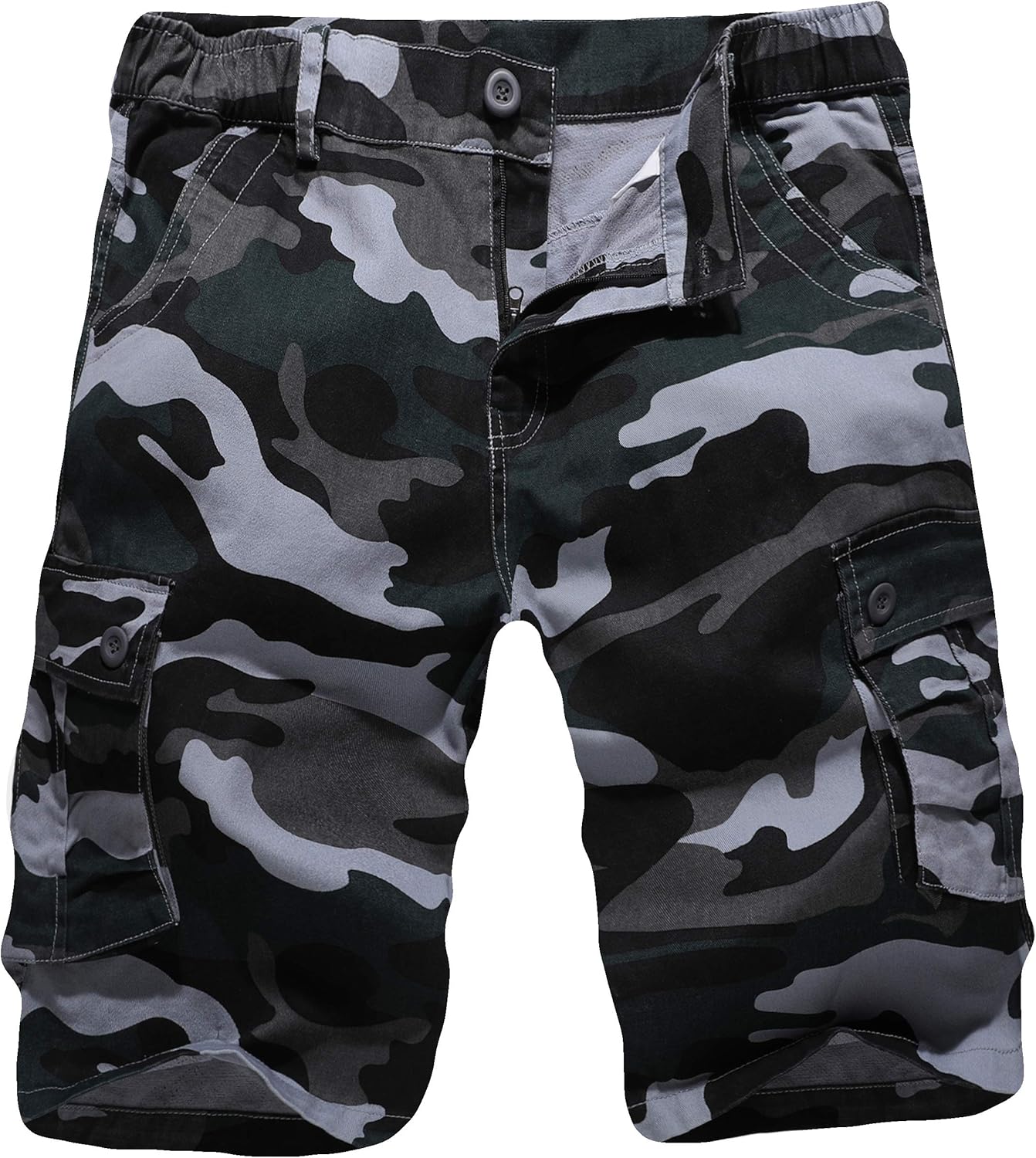 zeetoo Camo Shorts for Men Classic Relaxed Fit Cargo Short Multi-Pocket Outdoor Shorts