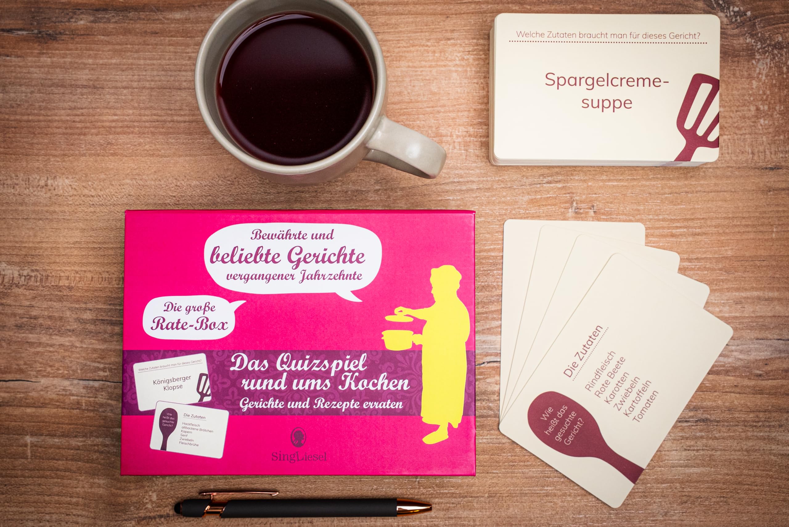 Die große Rate-Box rund ums Kochen für Senioren: Das Rate-Spiel für Senioren rund um bewährte und beliebte Rezepte vergangener Jahrzehnte