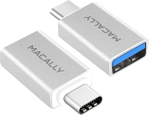 Macally (MACFB) Female Adapter Silver from Macally Ucuaf2 USB-C to USB-A