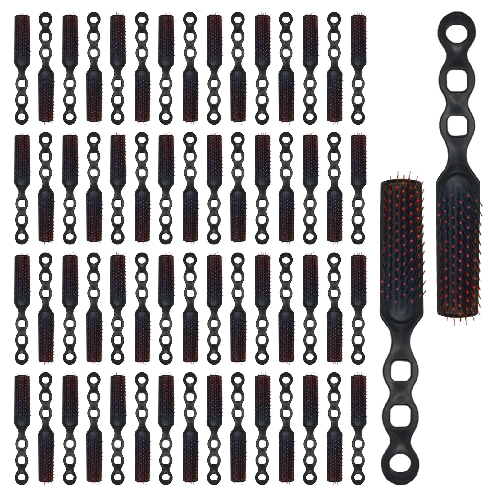 Hyuetrsa 60 Pack Bulk Hair Brushes for Homeless,Black Hairbrush Detangling Brush Vent Hairbrush Comb Hair Brush for Curly Hair Suitable for Homeless,