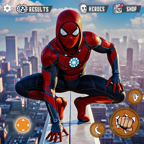 cuerda araña héroe mundo abierto súper juego hombre volador real lucha con gánsteres guerra de la ciudad 3d- gran simulador de acción