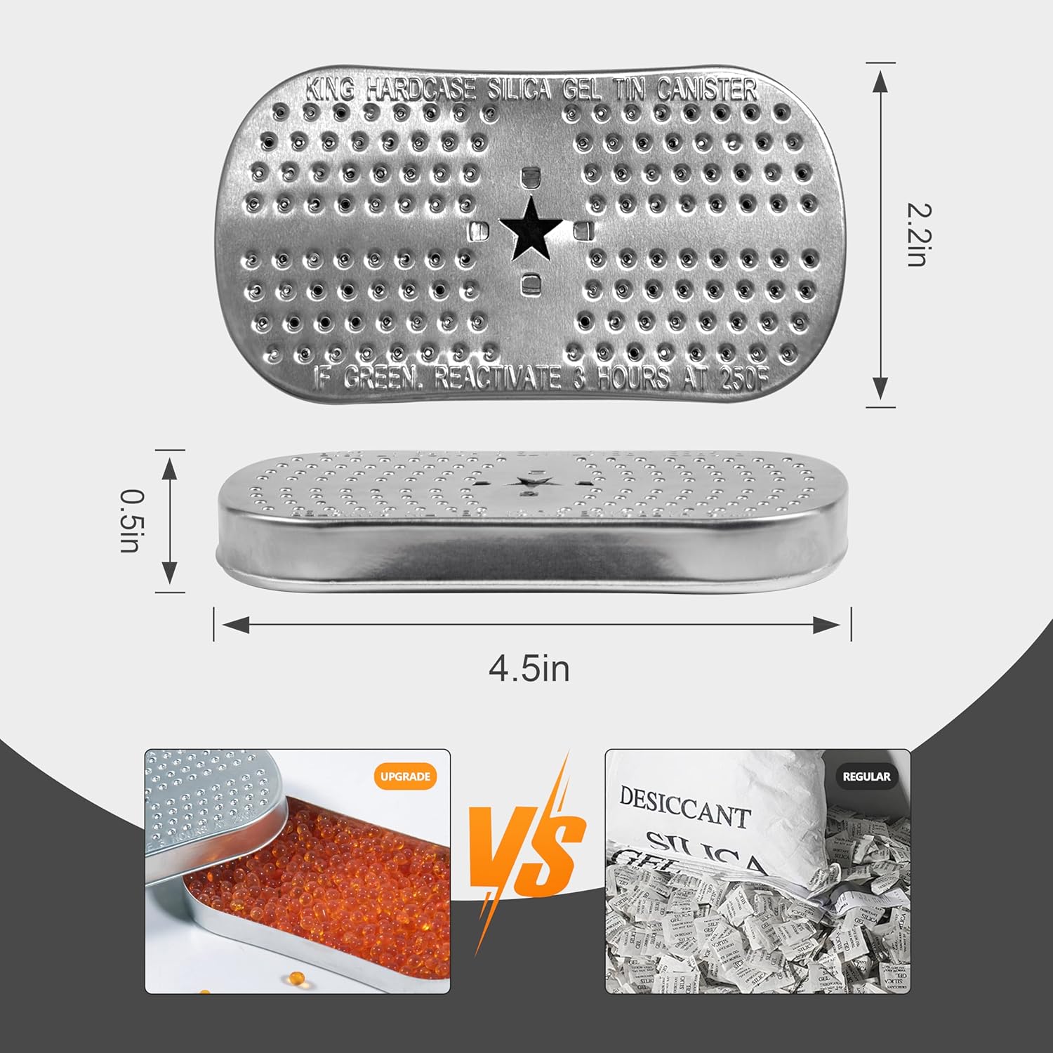 200 Round 5.56mm Bullet Locking Storage Case and Equipped with 2 Reusable Desiccants