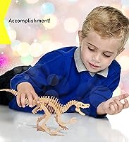 Vista 6 de Puzzled Kit de construcción de madera 3D de dinosaurio Velociraptor