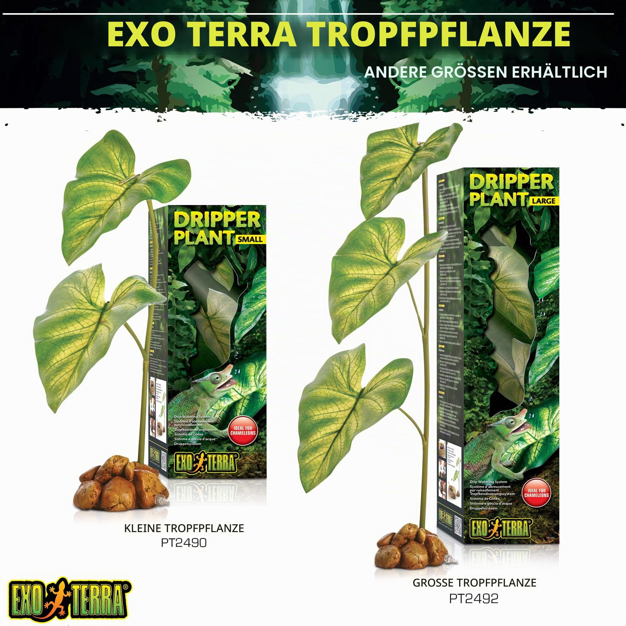Exo Terra Dripper Plant Tropfbewässerungssystem mit Pumpe groß L