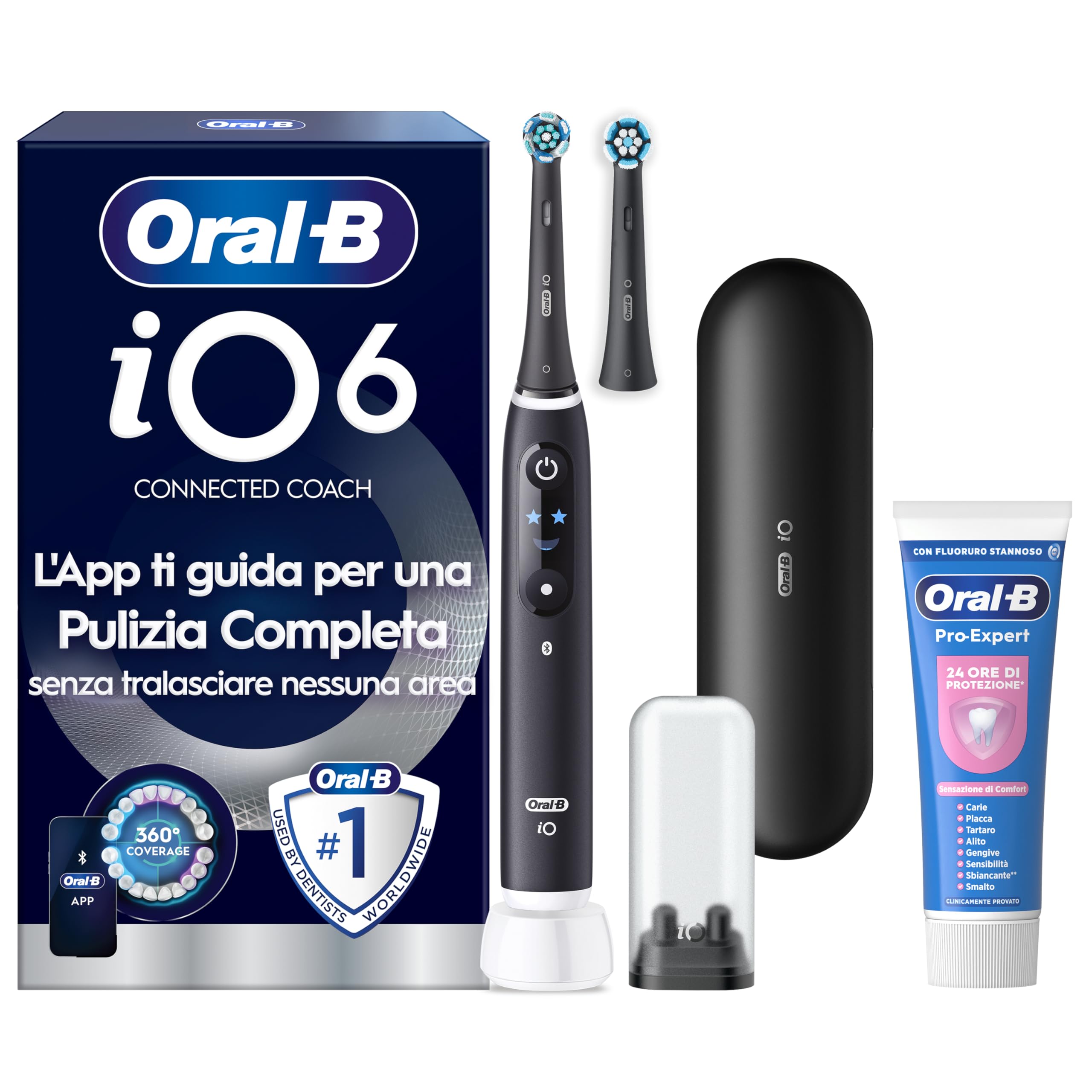Oral-B Spazzolino Elettrico Ricaricabile iO 6N Nero, 1 Spazz