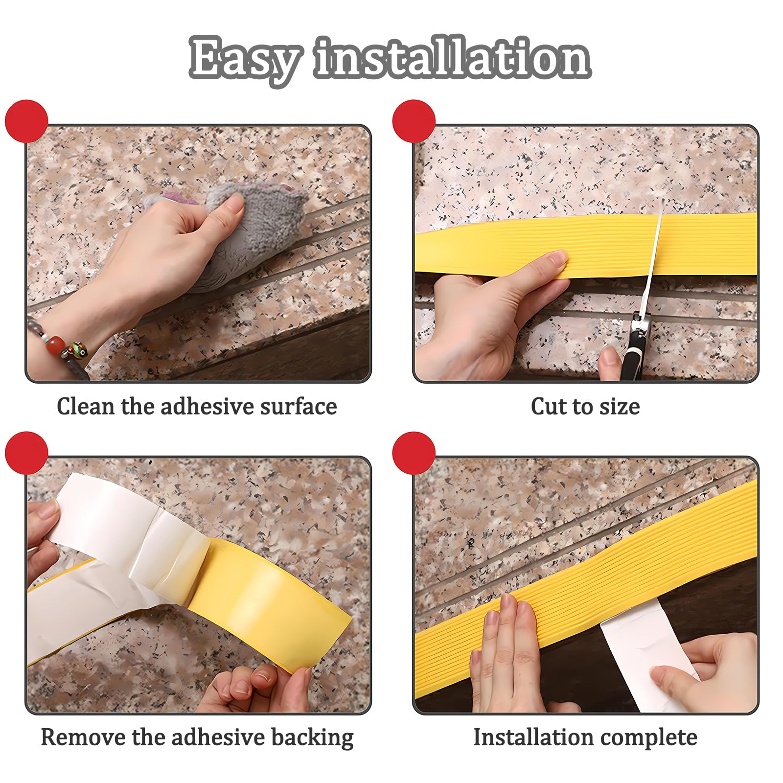Cinta de Borde Luminiscente Antideslizante 10m x 5cm, Cinta Autoadhesiva Fluorescente de Alta Tracción y Adhesión Fuerte para Escaleras, Rampas y Suelos Interiores/Exteriores