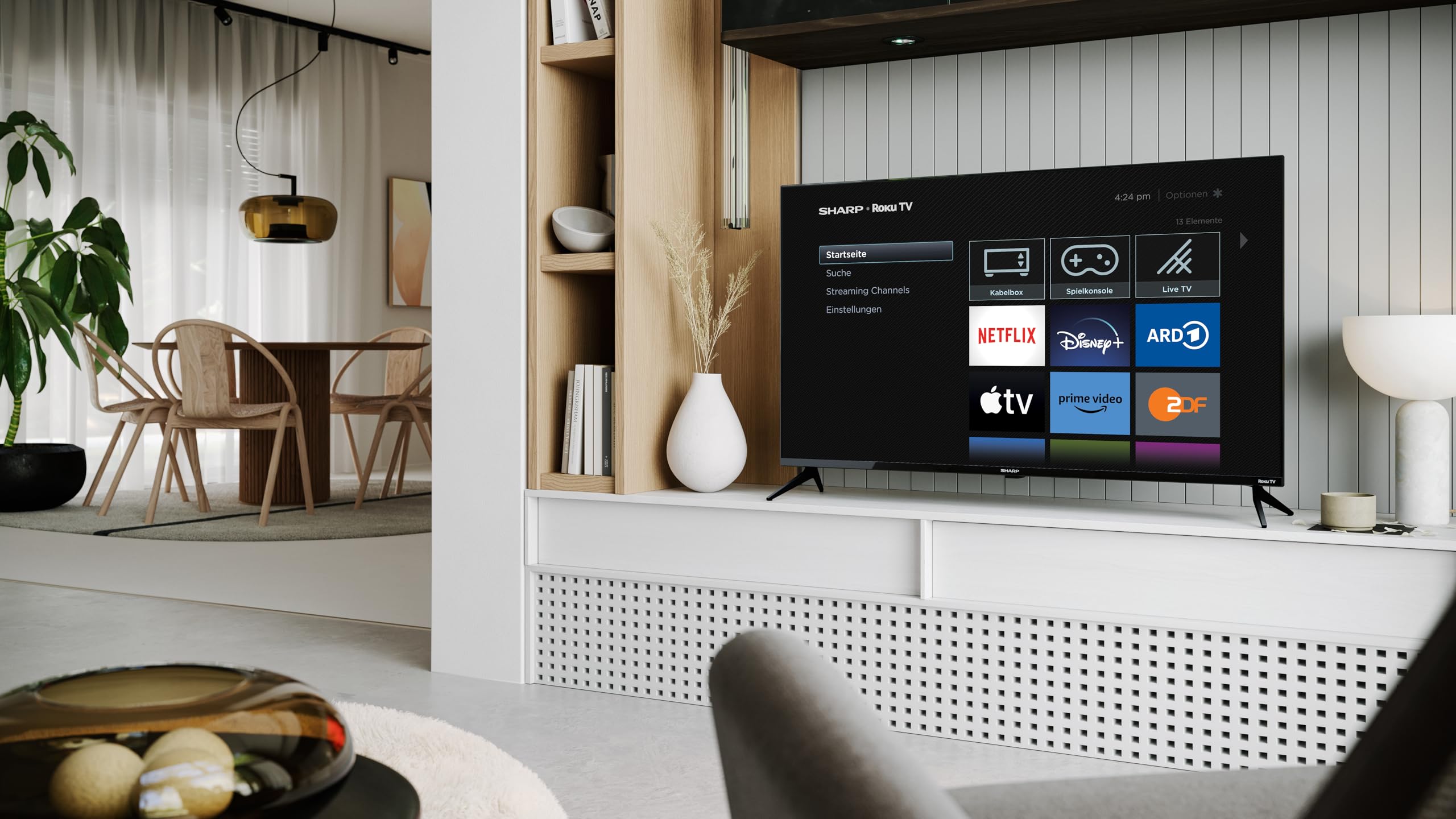 SHARP 43FD2E Full HD Smart TV, (108 cm/43 Zoll, Roku TV nur in Deutschland verfügbar, Rahmenlos, HDR10, Dolby Digital) | HDR10, AV1-Codec, 3 HDMI, WLAN, ohne Rahmen