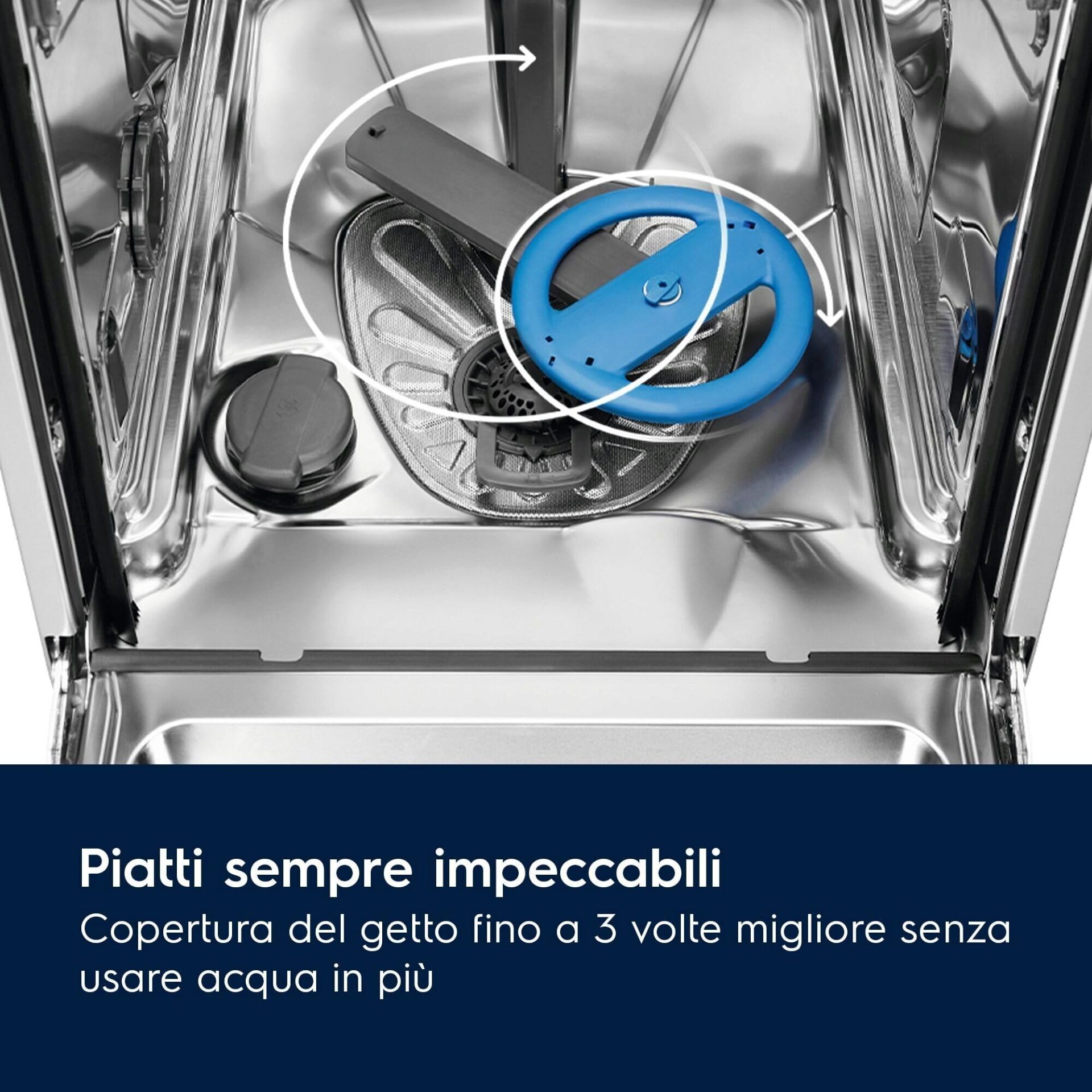Electrolux EES47400L Lavastoviglie Integrabile, 60 cm, 13 Posate, Asciugatura AirDry, Satellite Clean, 8 programmi, 3 Temperature, 44 dB(A), Connessione Wi-Fi, Serie 600, Classe C