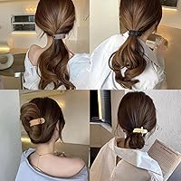 Vista 6 de 4 pinzas para el cabello para mujer, para colas de caballo altas y moños, accesorios de moda para el cabello para herramientas de trenzado