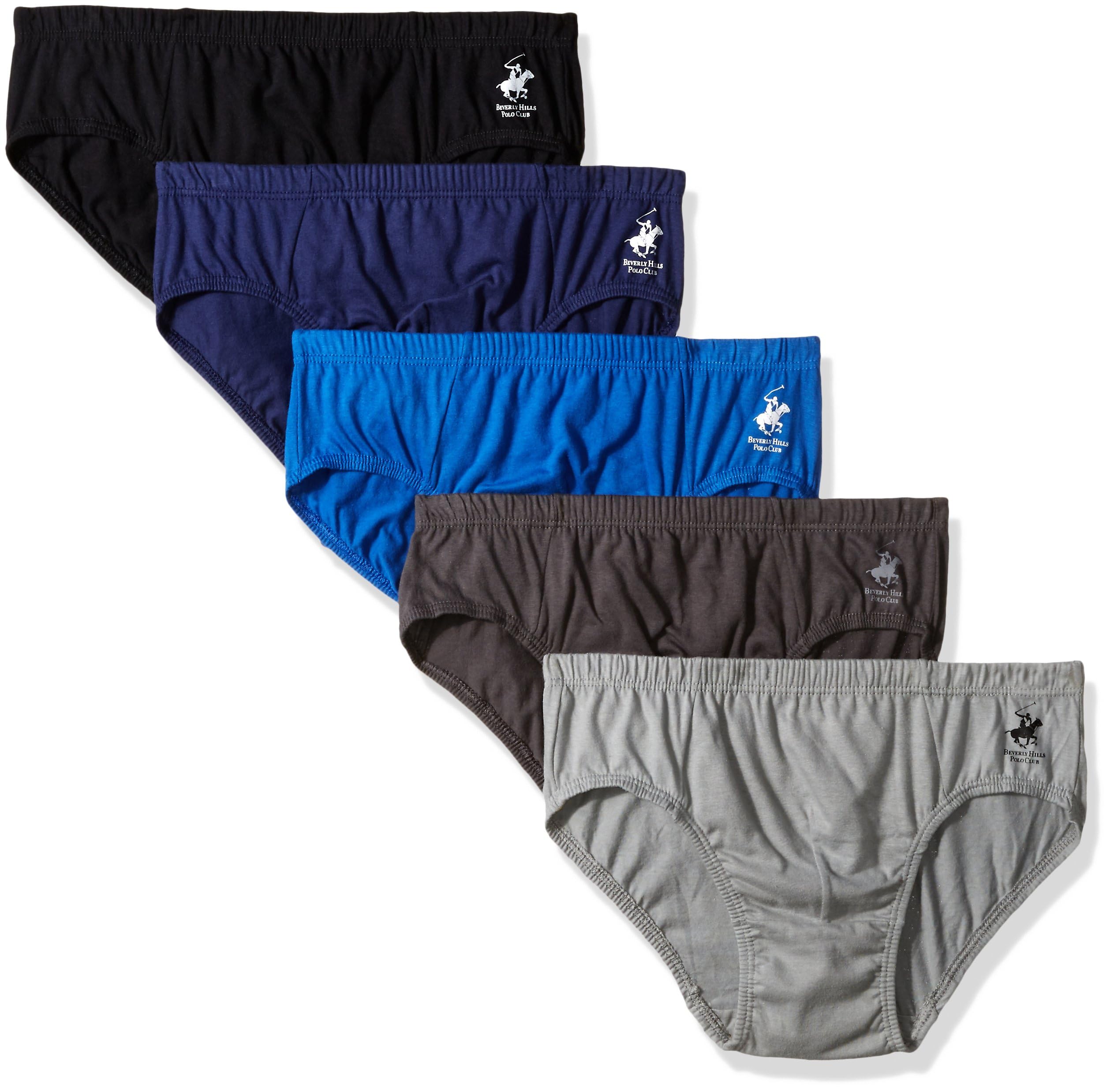 Beverly Hills Polo Club mens Men's 5 Pack Low Rise Brief