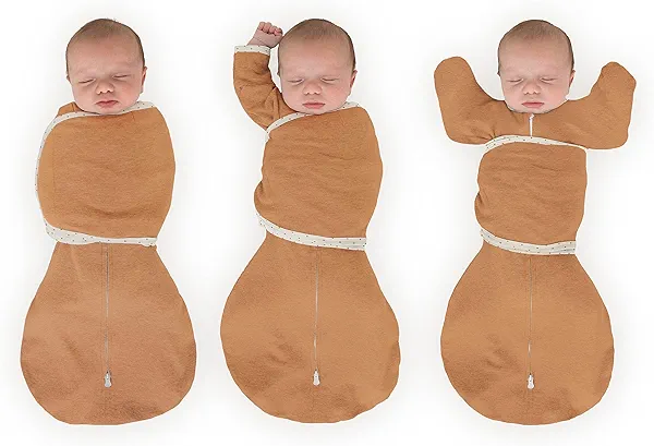 SwaddleDesigns 6-Way Omni Swaddle Sack Arms Up Swaddle for Newborn, More Options to Calm Startle Reflex, Improves Sleep, Easy Transition Baby Sleep Sack, Small, 0-3 Mo, 6-12 lbs, Heathered Butterum