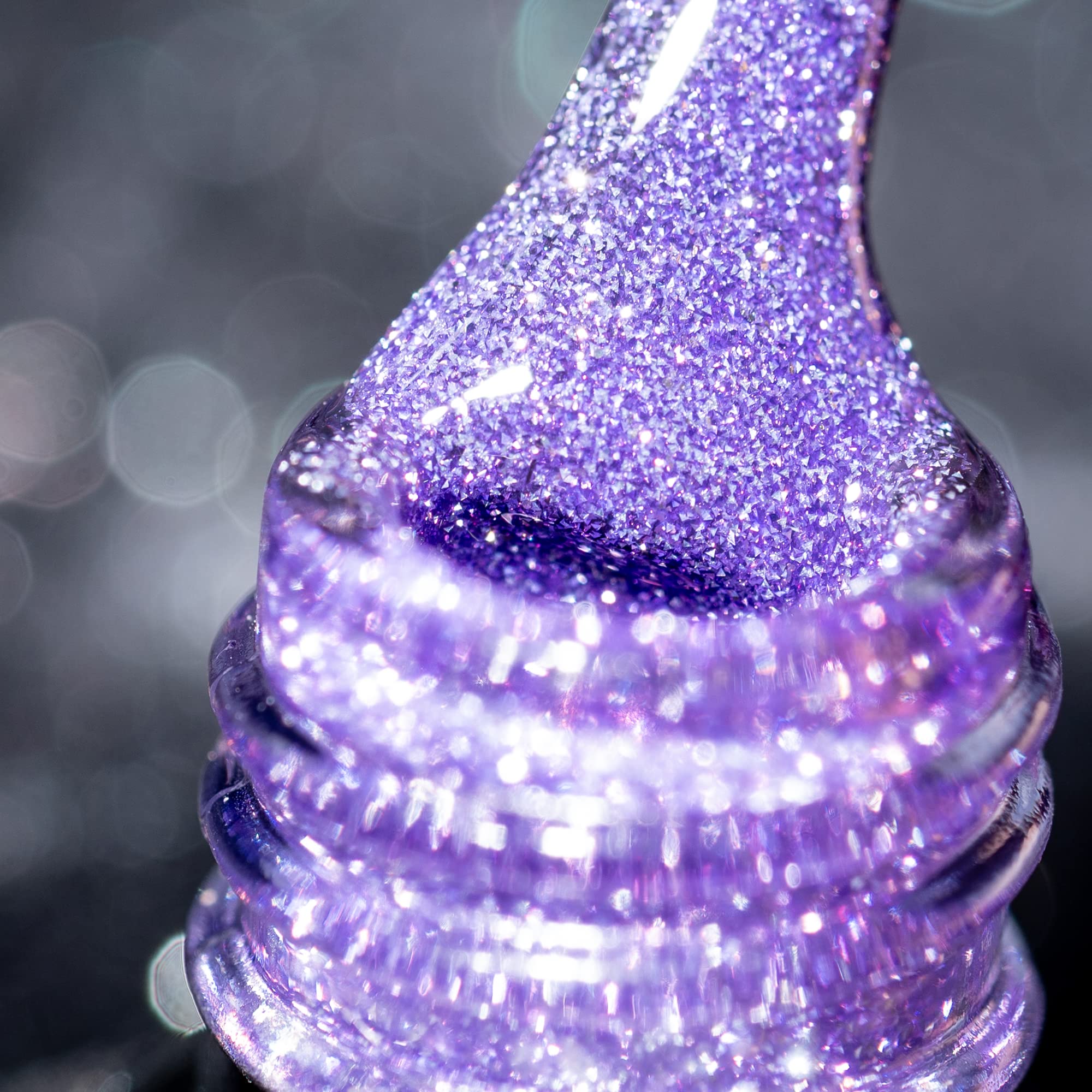 BURANO Reflective Diamond Nail Glitter Gel Polish, 7.3ml Sparkly Summer Color Holographic Glitters Shiny Gel, UV Lamp Required DG17