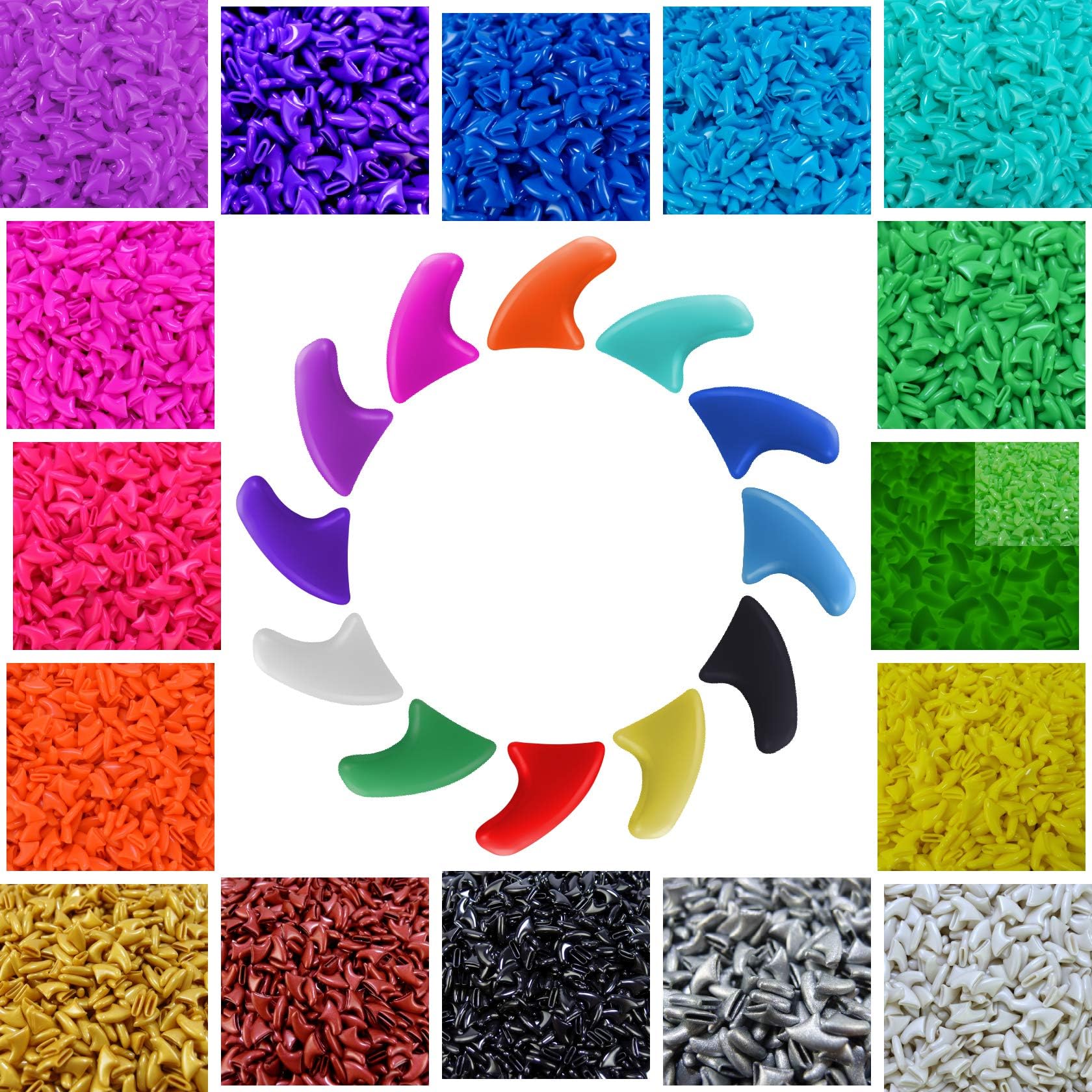 Pretty Claws 60 Piece Soft Nail Caps with Adhesive for Cat