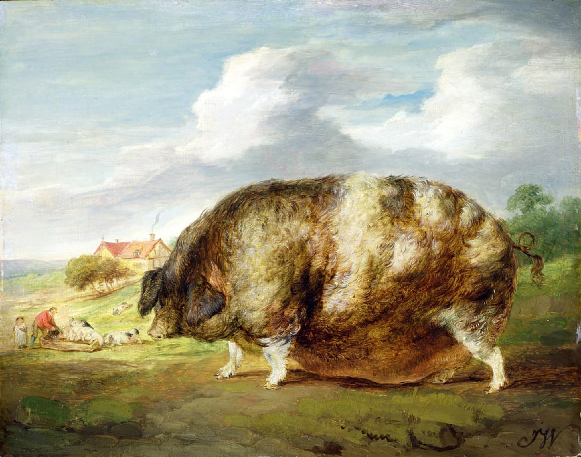 ARTXLXXBN Famous Print Painting Colorful Art Print a Gloucestershire Old Spot by Famous Artist Canvas Art Decorations for Home Decor 60x90cm