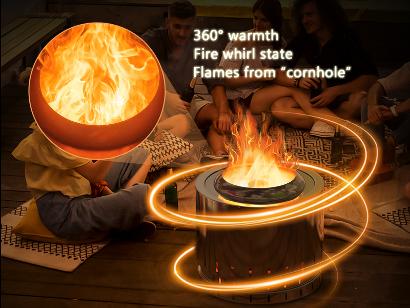 Amazon.com : Giantex Smokeless Fire Pit for Outside, 19.5