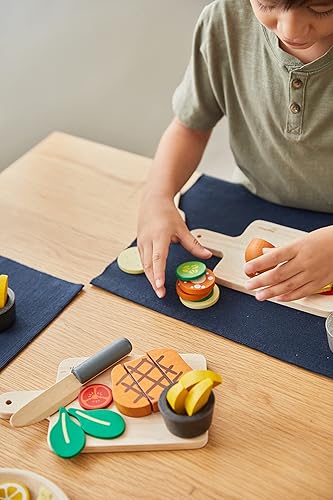 Miniatura 21 de PlanToys - Juego de madera para juegos de simulación de alimentos y bebidas, juguetes de cocina Montessori para niños pequeños y niños, comida