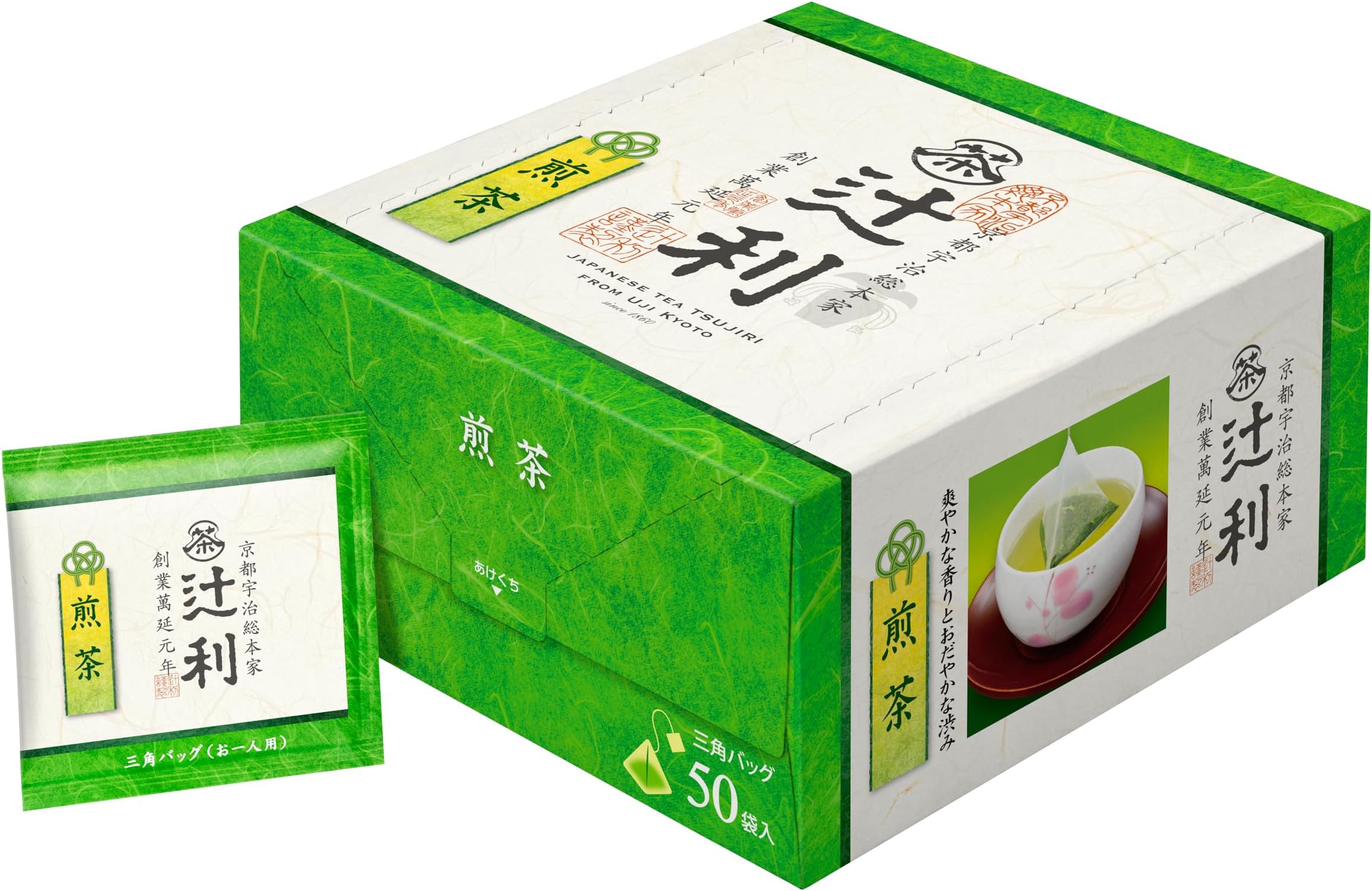Tsujiri Sencha Triangular Tea Bag 50P 2g (x 50)
