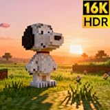 Snoopy Peaceful Sunset Lake Pixel Craft, Relaxing Nature, Calm Ambient Music