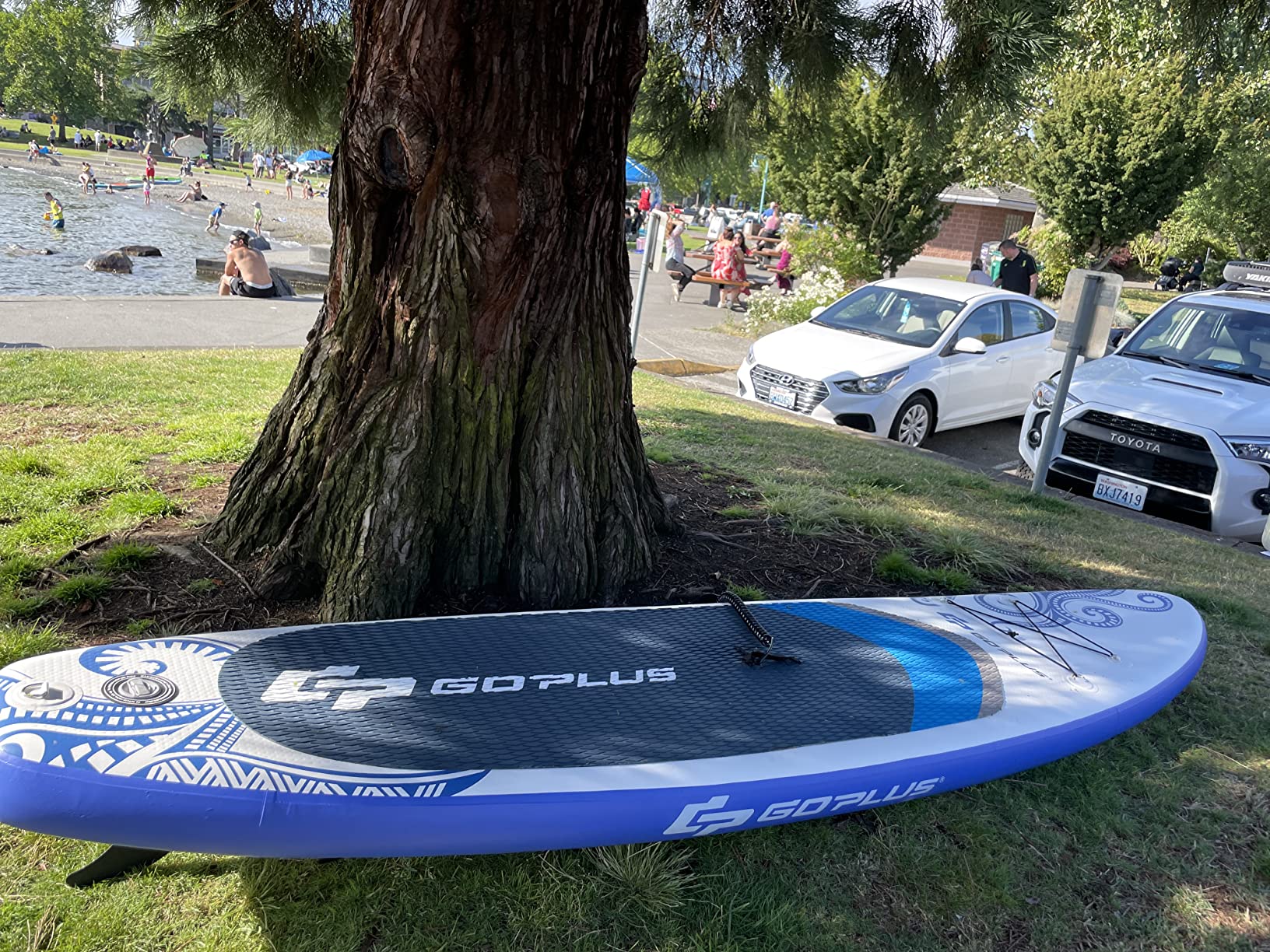 28/mo Finance GYMAX Inflatable Stand Up Paddleboard, 6.5" Surfing