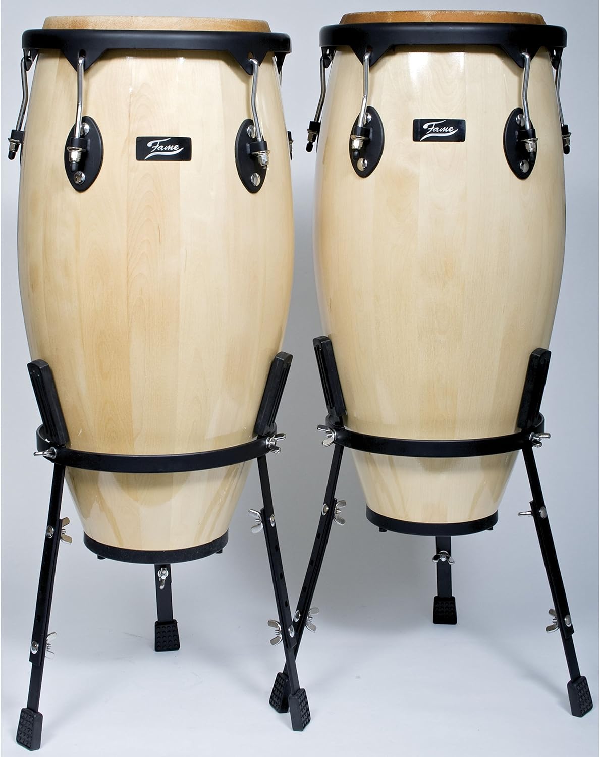 Fame JDB115 Conga Set & Stands 11"/12" (Natural) Conga Amazon.it