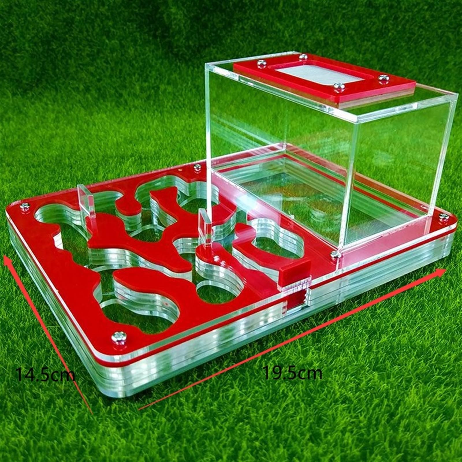 Farma Mrówek Akrylowa Farma Mrówek Kreatywna Rozwijaj Zainteresowanie Nauką Zamek Gniazdo Terrarium(Black)