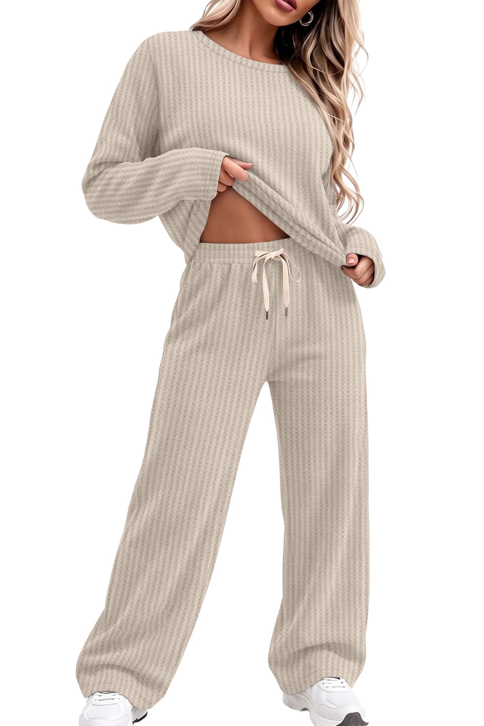 Pajamas for Women Set Soft Lounge 2 Piece Sets Winter Fall Outfits 2026 L