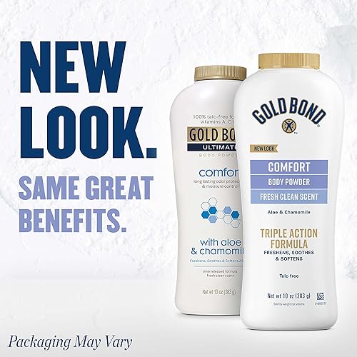 Miniatura 2 de Gold Bond Comfort Body Powder, 10 onzas, sin talco, aroma fresco y limpio con aloe y manzanilla