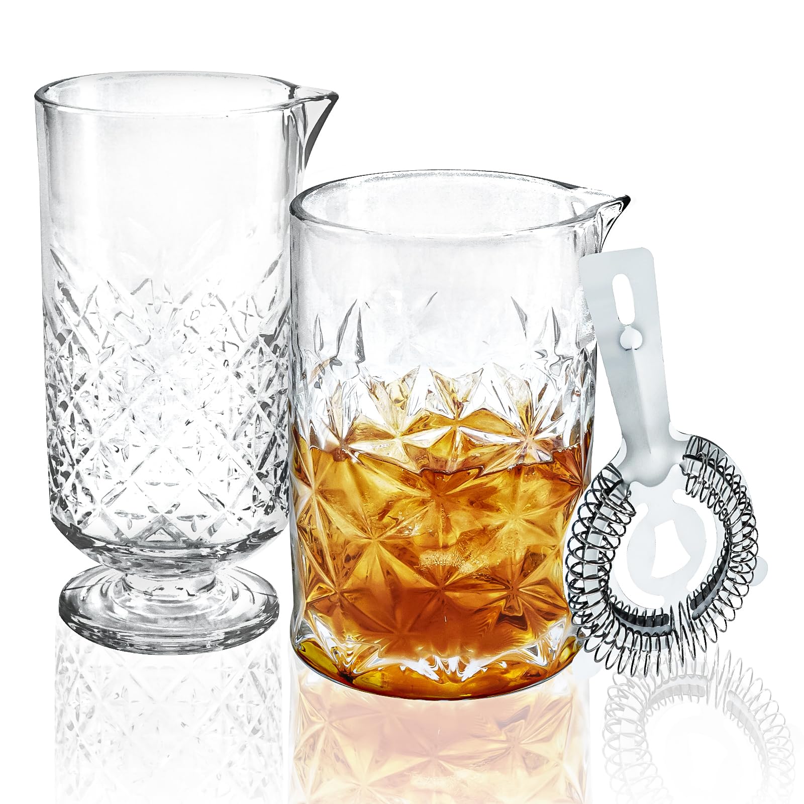 bonris2 Pcs Cocktail Mixing Glasses