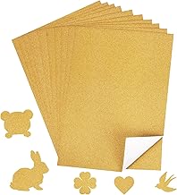 10 Sheets A4 Glitter Paper for Crafts, Multi-Colour, Glitter Paper, Pearlescent Gold, A4, 210x297mm, 170g, for Greeting Cards, Scrapbooking, Wedding, Christmas
