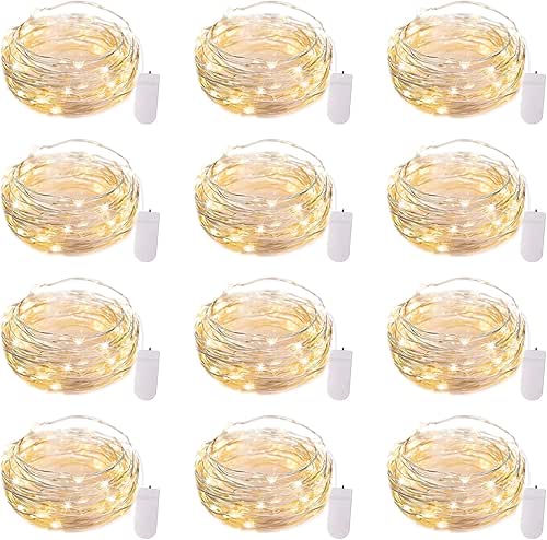 Brightown 12 Pack LED Fairy Lights Battery Operated String Lights