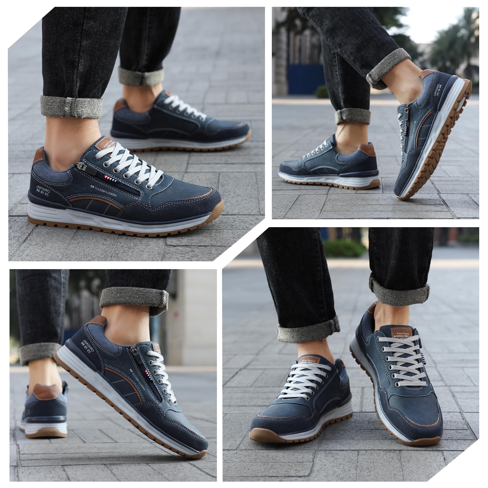 ARRIGO BELLO Herren Sneakers Freizeitschuhe Schuhe Wanderschuhe Laufschuhe Wanderschuhe Laufschuhe Leichtgewicht Outdoor Gemütlich Größe 41-46