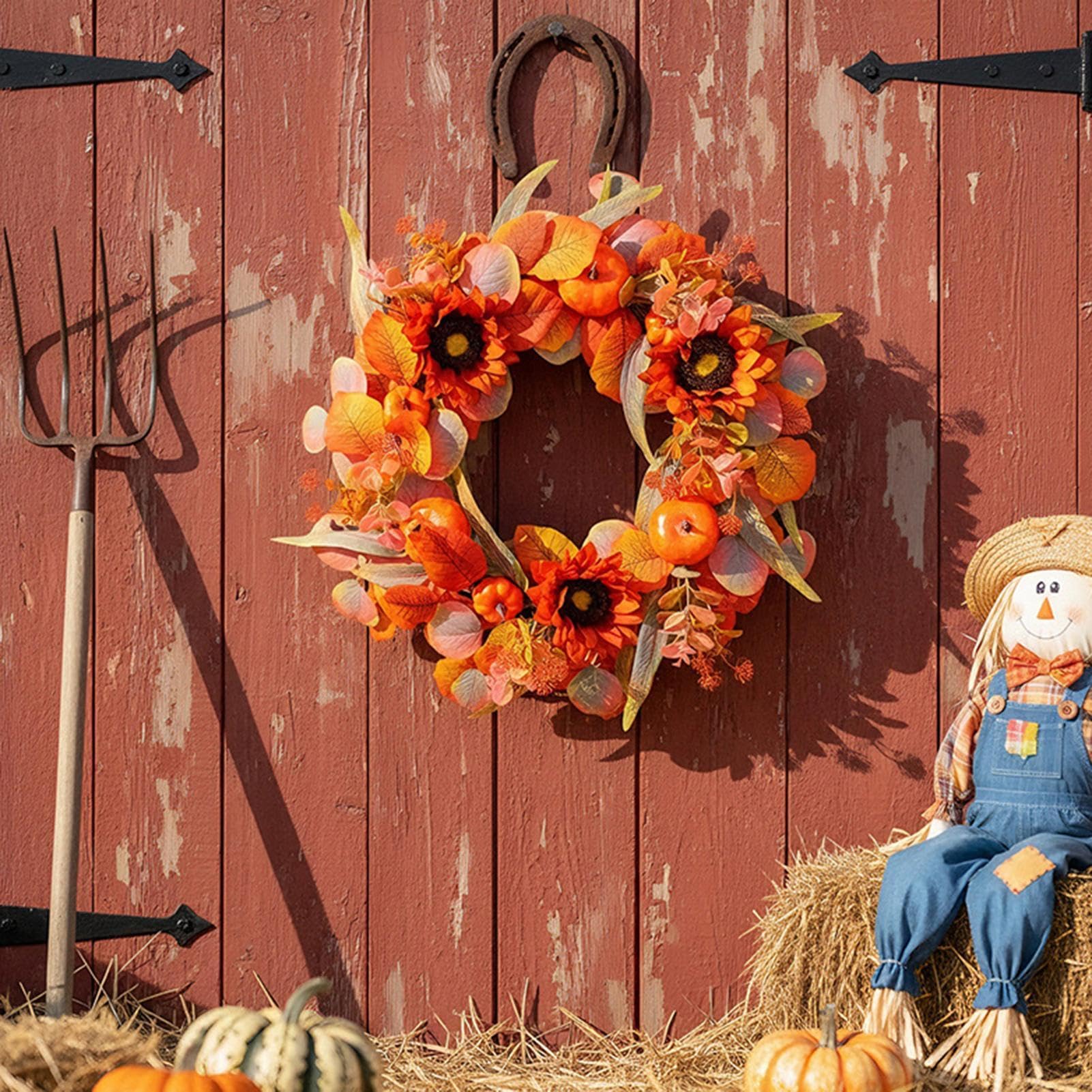 Ghirlande autunnali per porta d'ingresso Decorazione Artificiale Per Festa