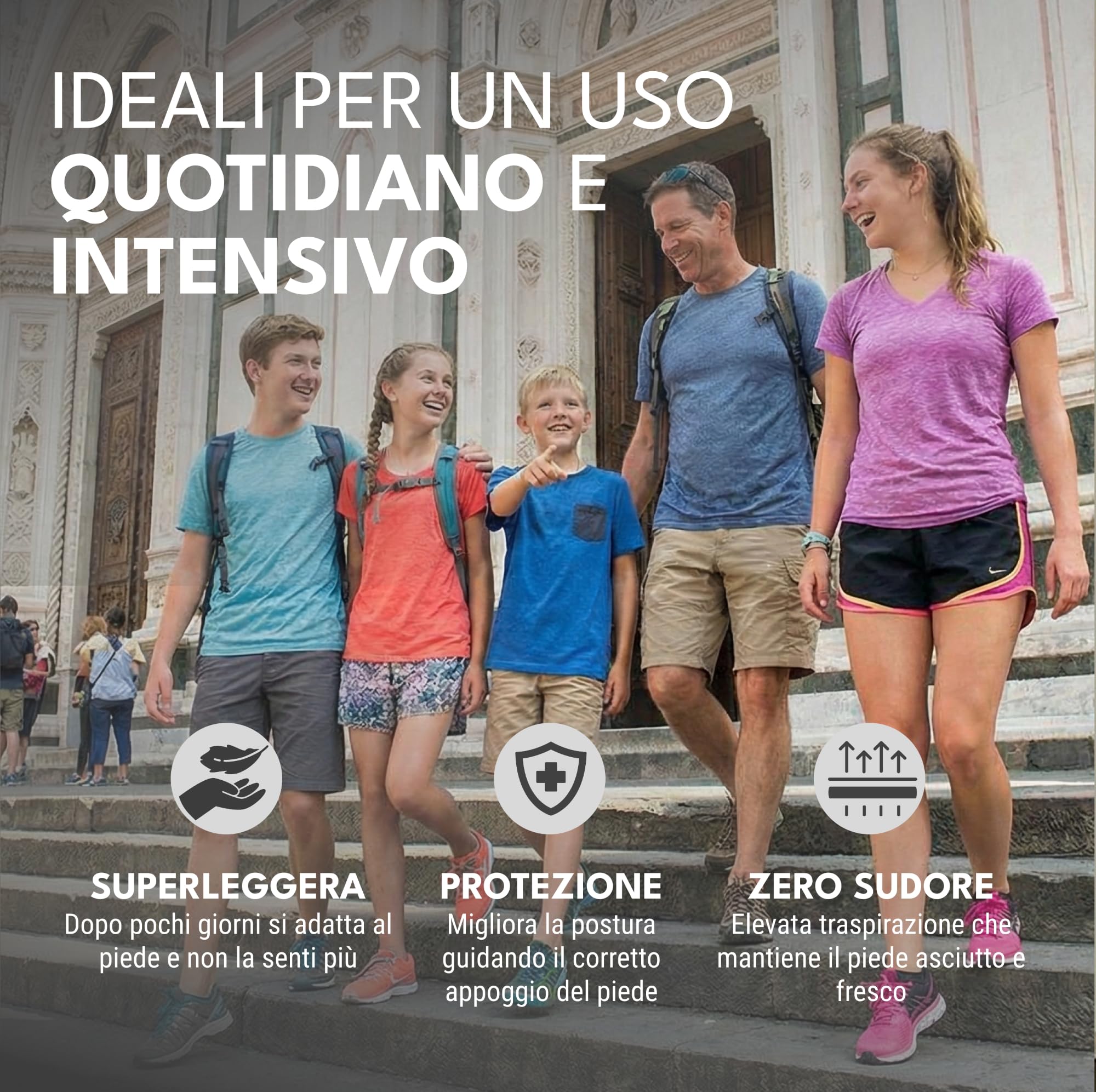 Saluber Active 480 Multisport Solette Sportive Ammortizzanti - Plantare Anatomico in Poron e Alcantara con Inserto Antishock - per Running, Padel, Uso Quotidiano (45)