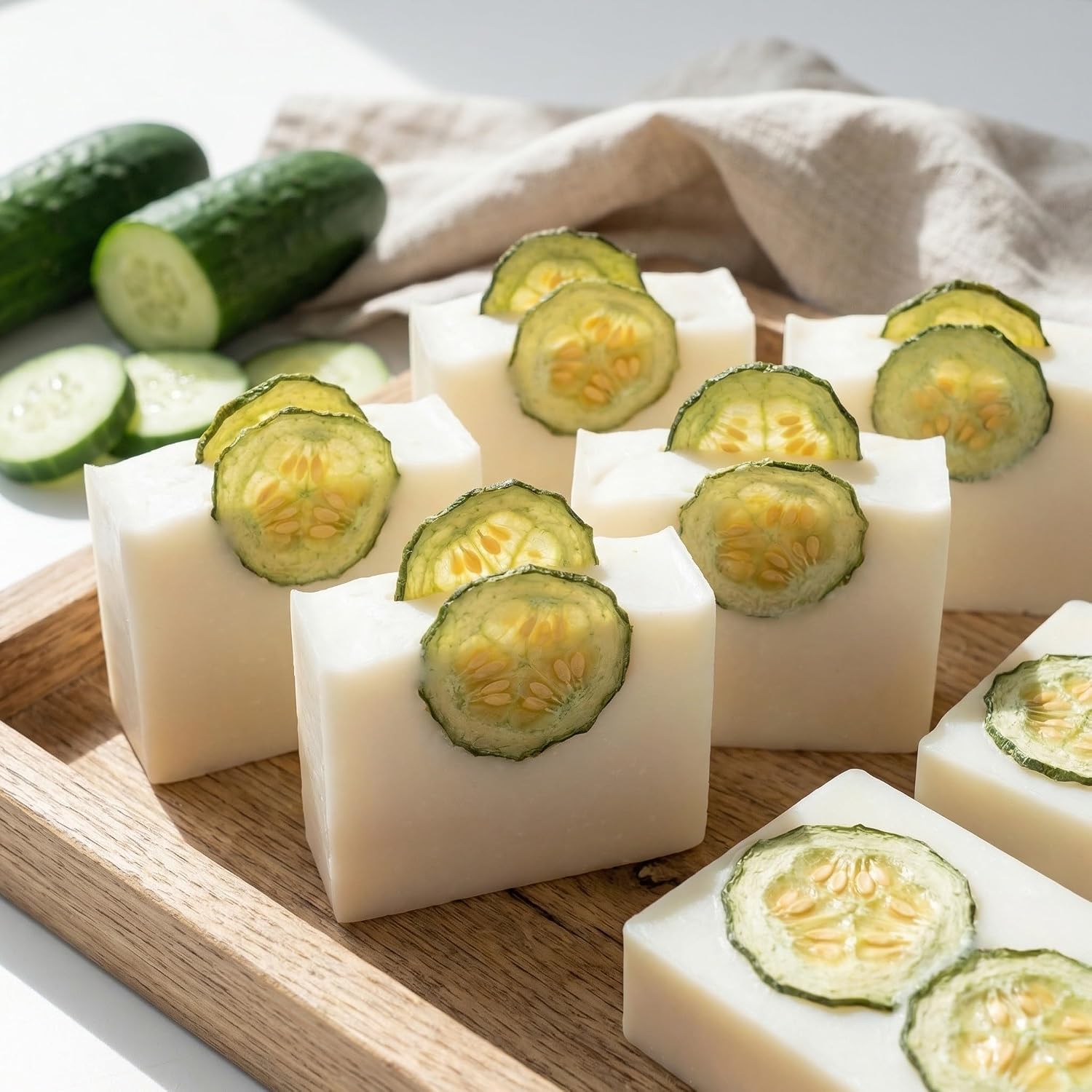 12pcs Dried Cucumber Slices for DIY Craft Making and Resin Projects