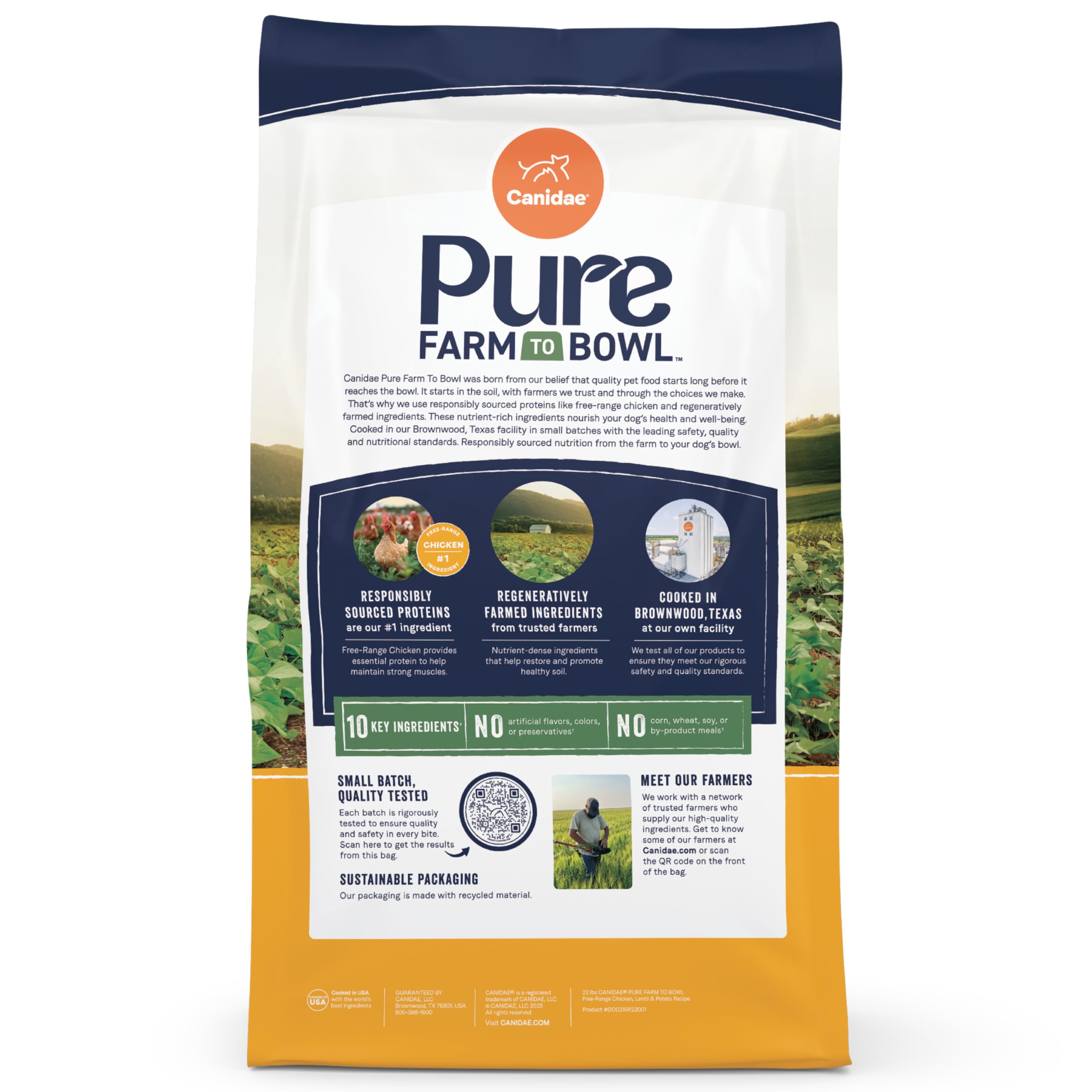 Canidae Pure Limited Ingredient, sucha karma premium dla dorosłych psów, prawdziwy kurczak, soczewica i ziemniaki, 1,8 kg, bez zbóż