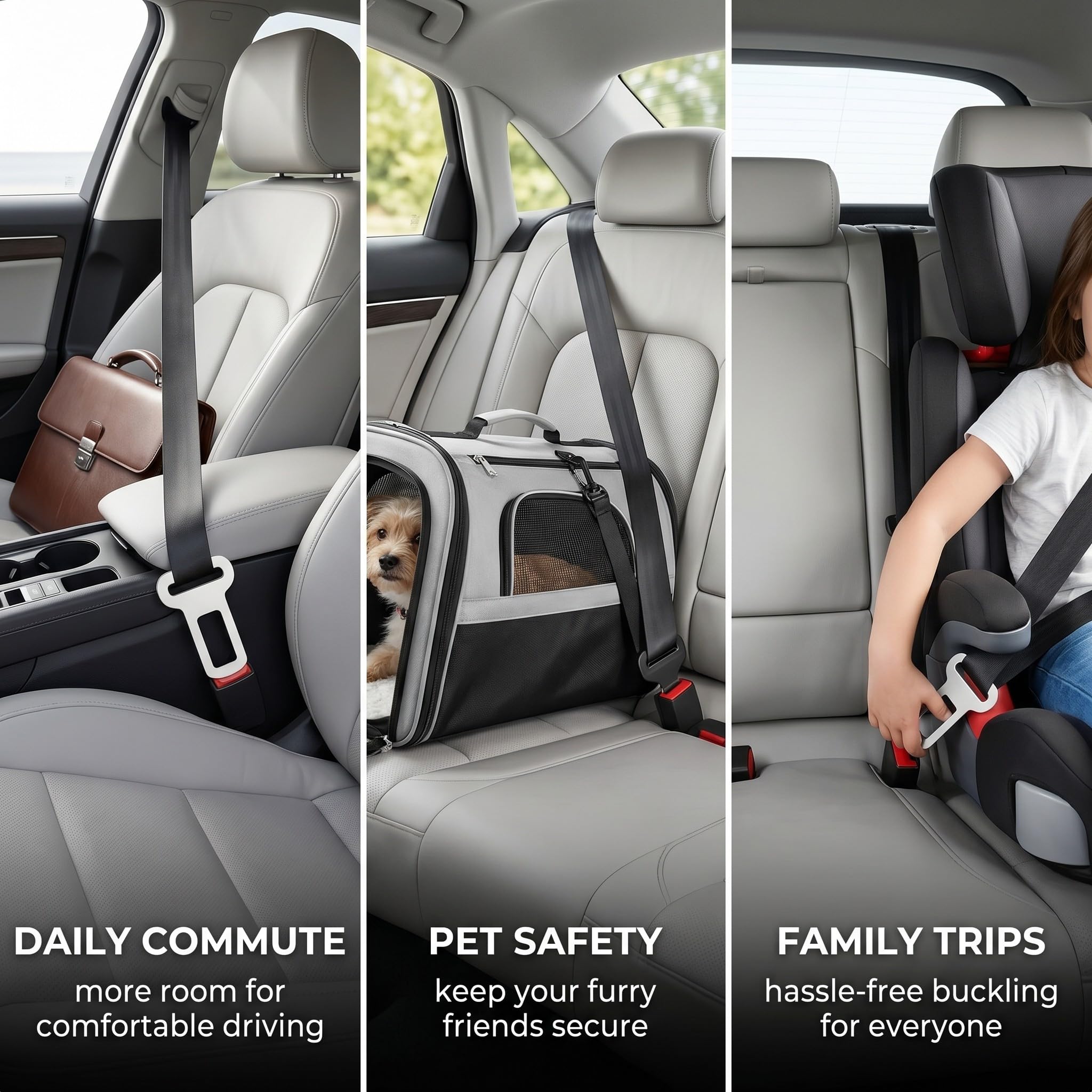 Cinture Di Sicurezza Per Auto, Connettori In Metallo, Fissaggio Di Sicurezza, Animali Domestici, Cintura Di Sicurezza Del Veicolo, Serratura Di Sicurezza, Durevole, Metallo, 4 Pezzi