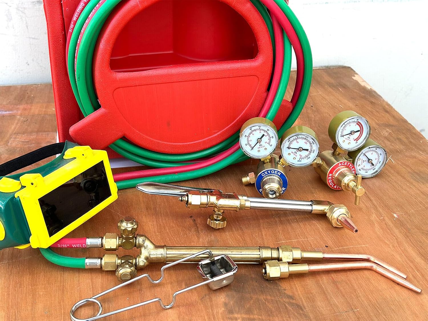 Generic SLEE Portable Oxyacetylene Welding & Cutting Torch Kit with Carrying Tote & Hose