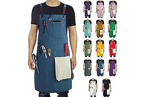 Premium Crossback Apron: Blue Canvas Workhorse for Artists, Chefs, and Makers