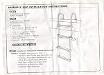 Pactrade Marine Pontoon Boat Removable Folding Ladder 5 Step Anodized Aluminum Tubing 300lbs