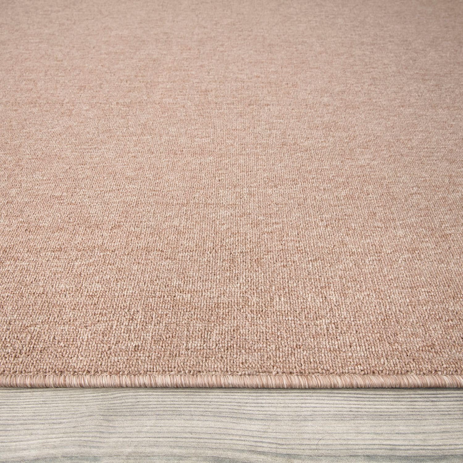 TT Home Tapis Pile Courte Chambre Adulte Salon Bohème Unis Scandi, Couleur:Beige, Dimension:280x380 cm
