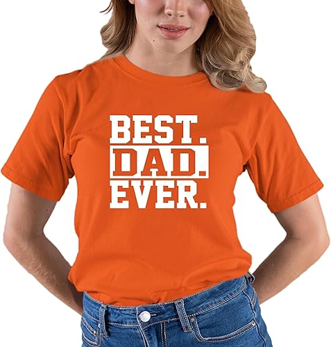 Miniatura 5 de Go All Out Camiseta de adulto para el día del padre con texto en inglés Best Dad Ever #1 Dad World's Greatest Dad