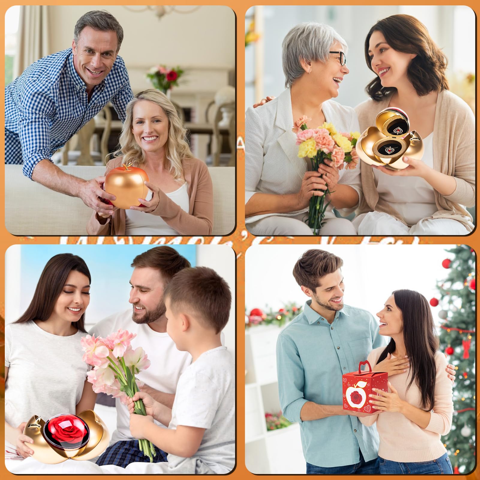 goldmiky Rosa Eterna con Collana, Rosa Stabilizzata Rossa Cofanetto,Fiori Eterni con Collana Cuori Regalo, per Idea Regalo Donne la Moglie a Natale,San Valentino,Festa della Mamma