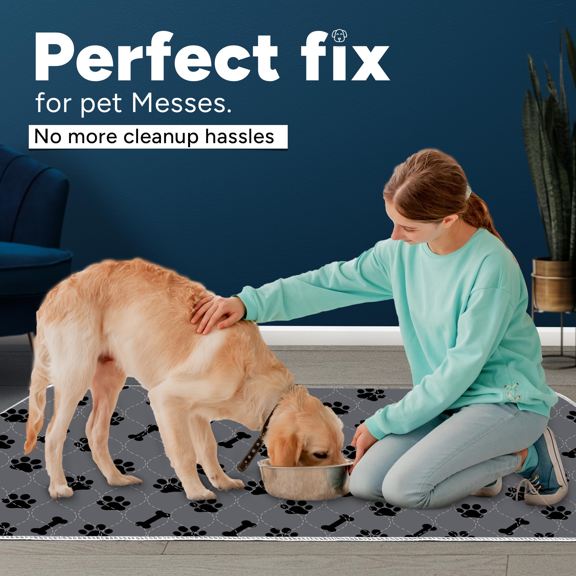 Lot de 2 tapis pour animaux de compagnie 36 x 41